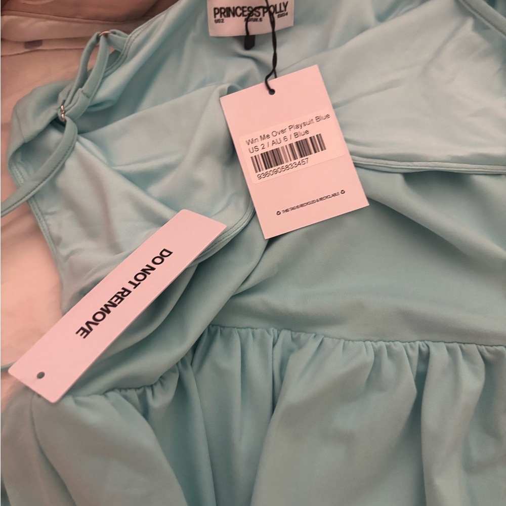 Princess Polly Light Blue Playsuit